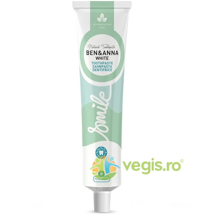 Pasta de Dinti White cu Fluor Tub 75ml Ben&Anna — preț și oferte