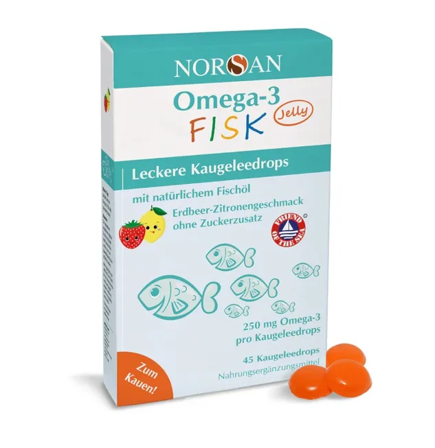 Omega-3 FISK Jeleuri, 120 Jeleuri, NORSAN — preț și oferte