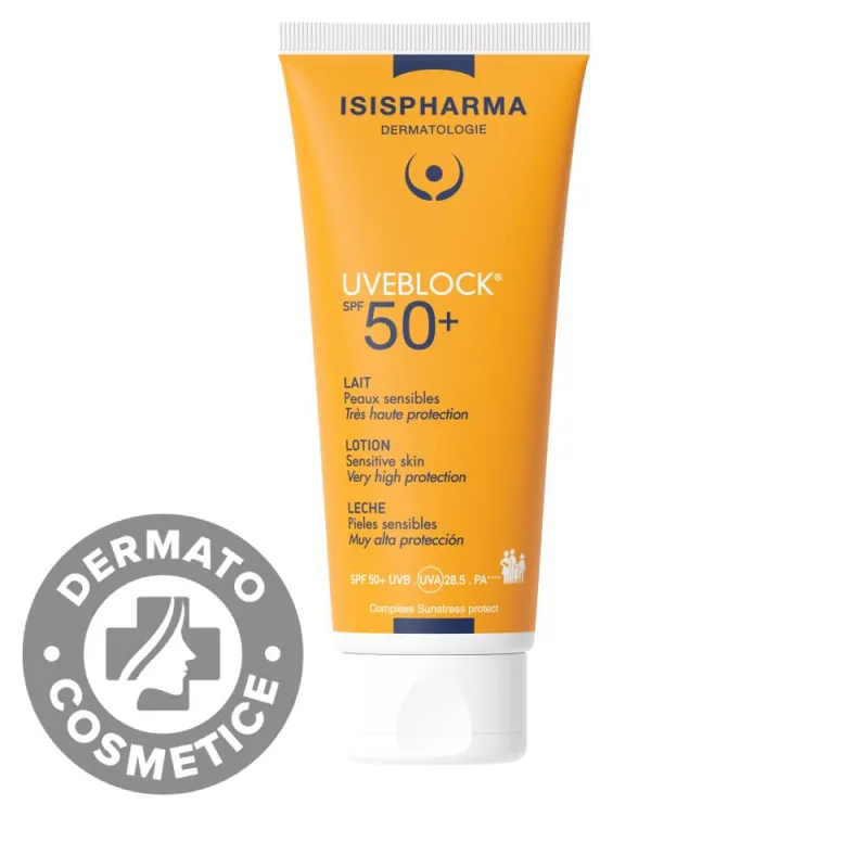 Lotiune protectie solara hidratanta SPF50+ UVEBLOCK, 100ml, Isis Pharma — preț și oferte