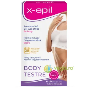Benzi Depilatoare pentru Corp cu Textura de Gel pentru Piele Sensibila Premium Soft Sensitive 20buc