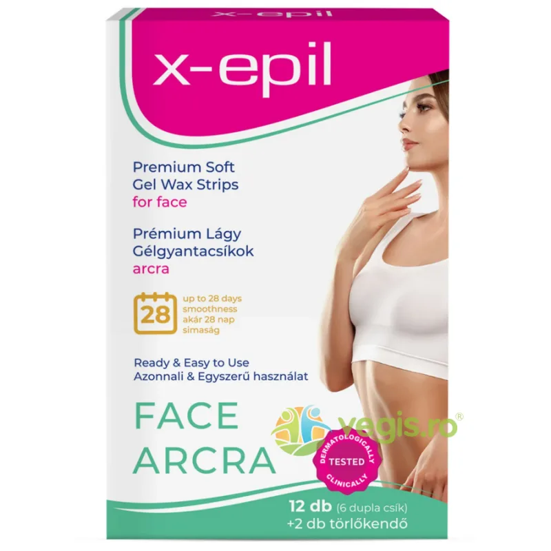 Benzi de Ceara Gel pentru Fata Premium Soft Sensitive 12buc X-EPIL — preț și oferte