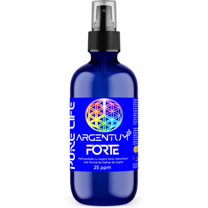 Argentum FORTE 25ppm cu Pulverizator 120ml PURE LIFE — preț și oferte