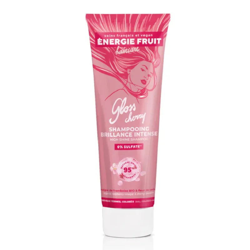 Sampon cu otet organic Zmeura si Flori de cires, 250 ml, Energie Fruit — preț și oferte