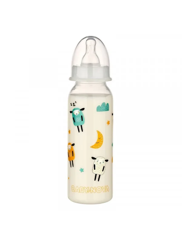 Biberon PP cu inel fosforescent Noapte Buna 47011, 240ml, Baby Nova — preț și oferte