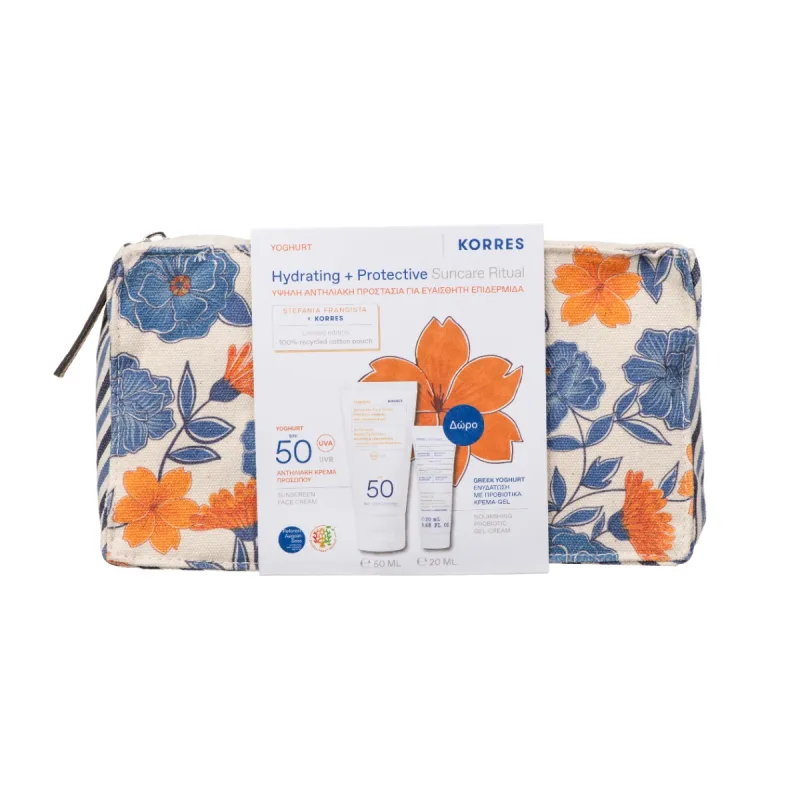 Pachet Yogurt Sun Crema de fata cu SPF50 50ml + Crema pentru ten 20ml, Korres — preț și oferte