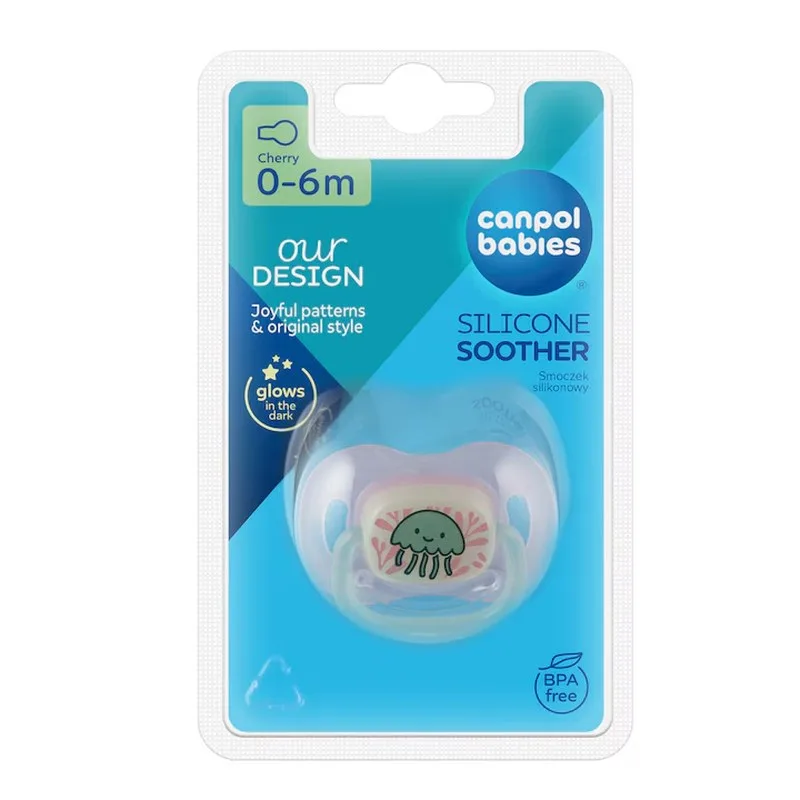 Canpol 34/900 suzeta rotunda din silicon Love & Sea 0-6 luni 1 bucata CANPOL BABIES — preț și oferte
