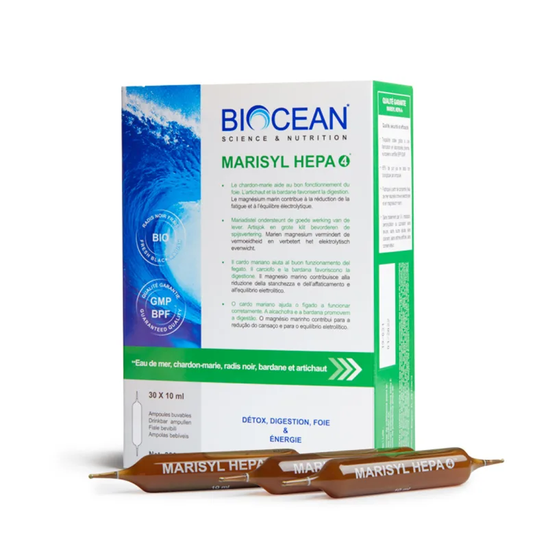 Plasma marina cu plante medicinale Marisyl Hepa 4®, 30x10ml, Biocean — preț și oferte