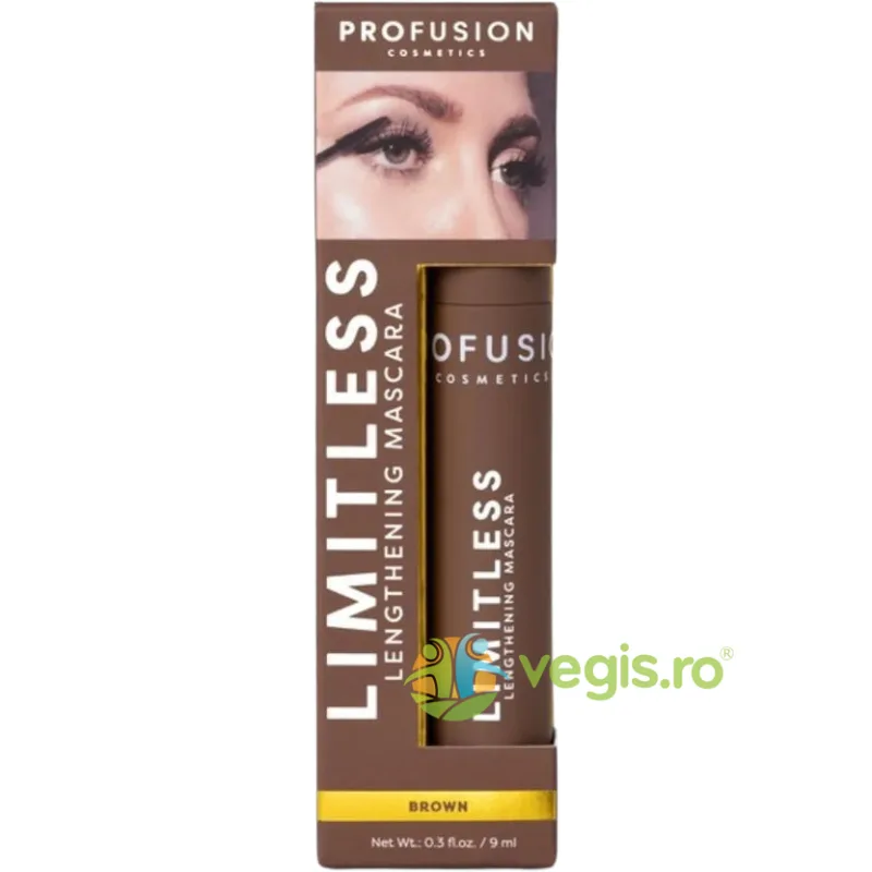 Mascara pentru Alungirea Genelor Limitless Nuanta Brown 9ml PROFUSION COSMETICS — preț și oferte