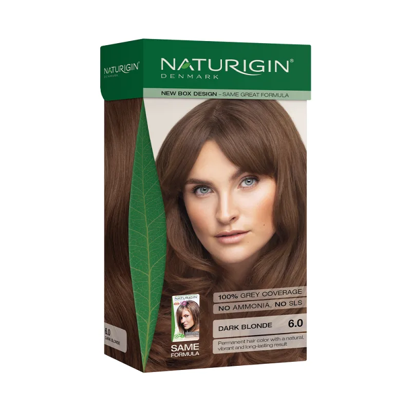Vopsea de par Dark Blonde 6.0, 115ml, Naturigin — preț și oferte
