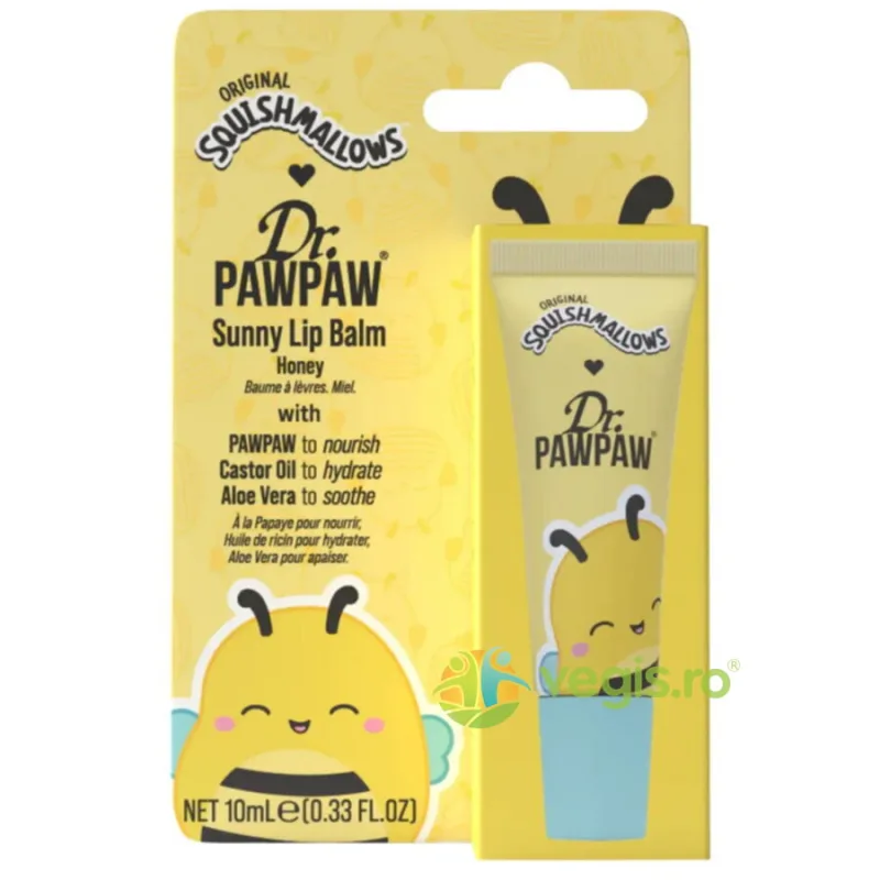 Balsam de Buze cu Extract de Papaya, Ulei de Ricin si Aloe Vera cu Aroma de Miere 10ml Dr.PAWPAW — preț și oferte