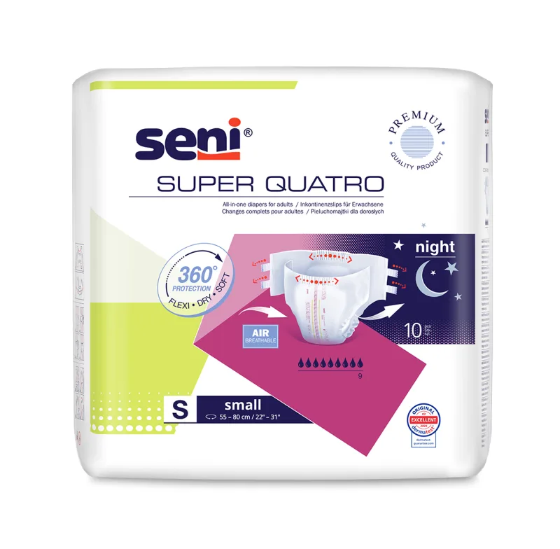 Scutece pentru adulti Super Quatro Small, 10 bucati, Seni — preț și oferte