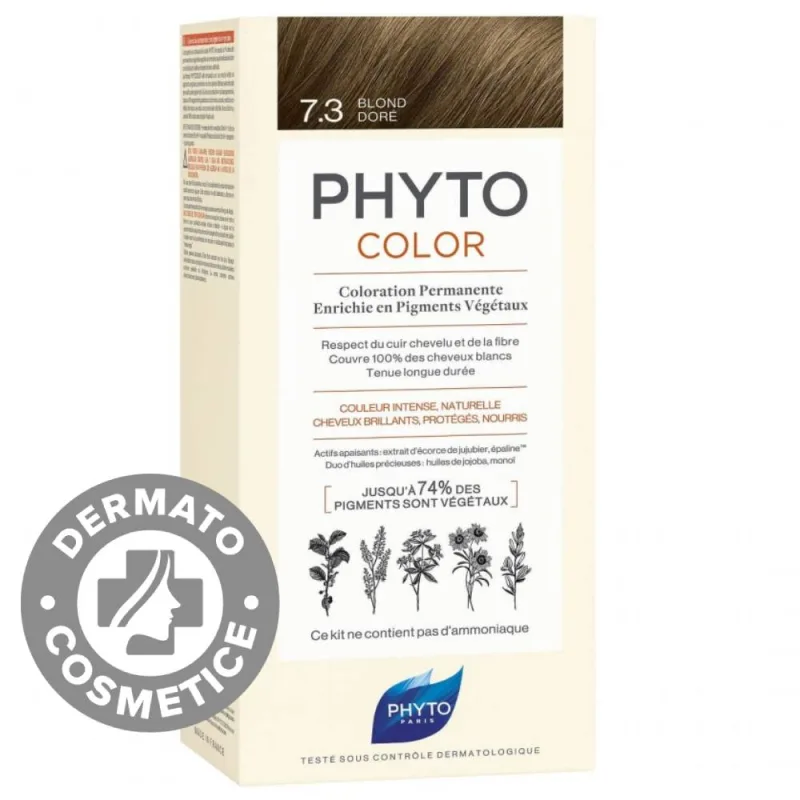 Vopsea par 7.3 Golden Blond Phytocolor, 50ml, Phyto — preț și oferte