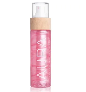 COCOSOLIS AURA Peptide Shimmer Spray Pink pentru Față, Corp și Păr, 100 ml