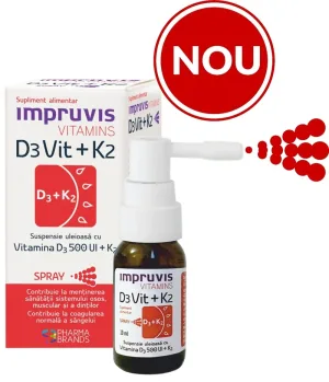 Impruvis Vitamins D3 Vit 500 + K2 spray 10 ml flacon, Bifodan