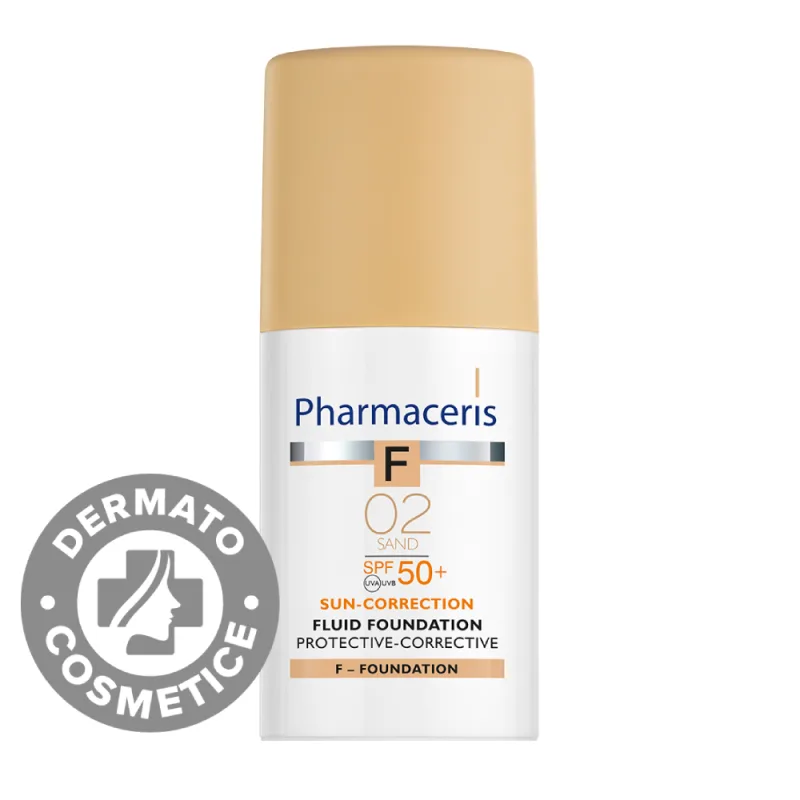 Fond de ten fluid Protective-Corective 02 Sand SPF50 F, 30ml, Pharmaceris — preț și oferte