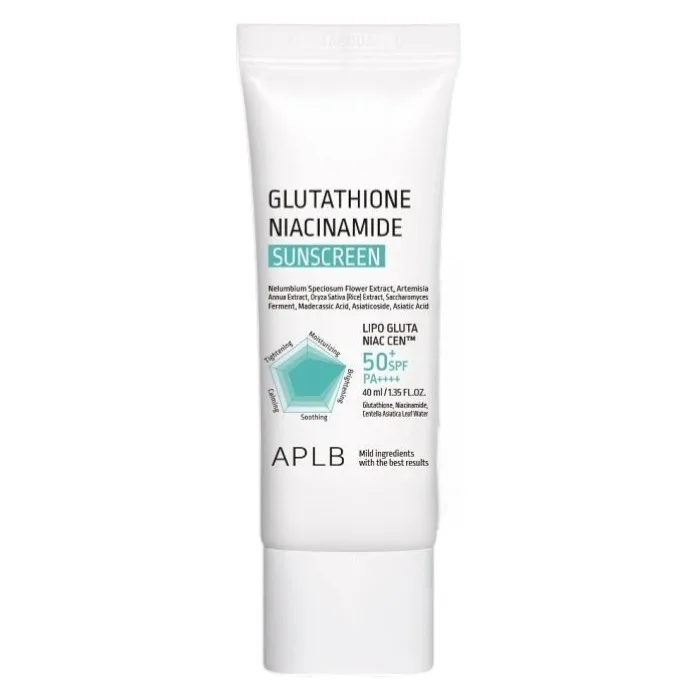 Crema cu protectie solara SPF 50+ PA++++ cu Glutathione si Niacinamide, 40ml, APLB — preț și oferte