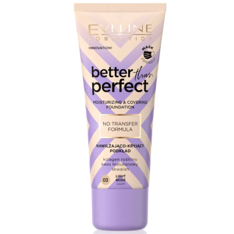 Fond de ten Better Than Perfect No. 03 Light Beige, 30ml, Eveline Cosmetics — preț și oferte