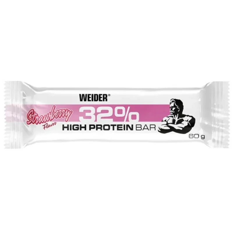 Baton proteic cu aroma de capsuni 32% Protein Bar, 60g, Weider — preț și oferte