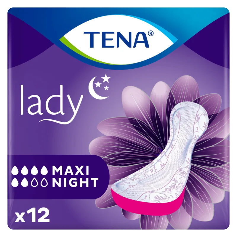 Absorbante pentru incontinenta urinara Lady Maxi Night, 12 bucati, Tena — preț și oferte