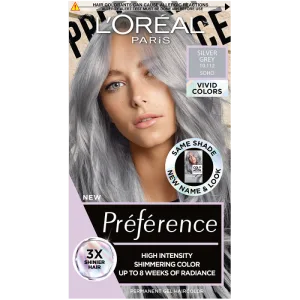 Vopsea de par permanenta cu amoniac Preference Vivid Colours 10.112 Silver Grey, 204ml, L'Oreal Paris