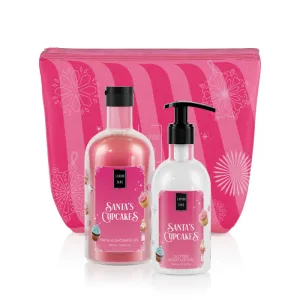 Pachet Gel de dus 500ml + Lotiune de corp 300ml Santa's Cupcake, Lavish Care