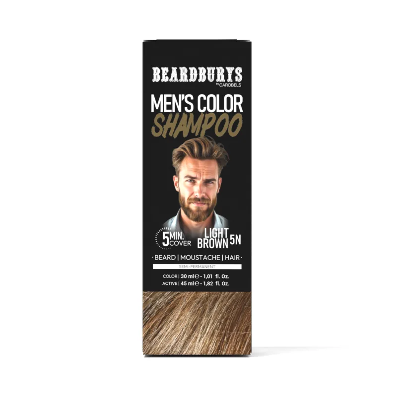 Vopsea semipermanenta pentru par barba si mustata Light Brown 5N, 75ml, Beardburys — preț și oferte