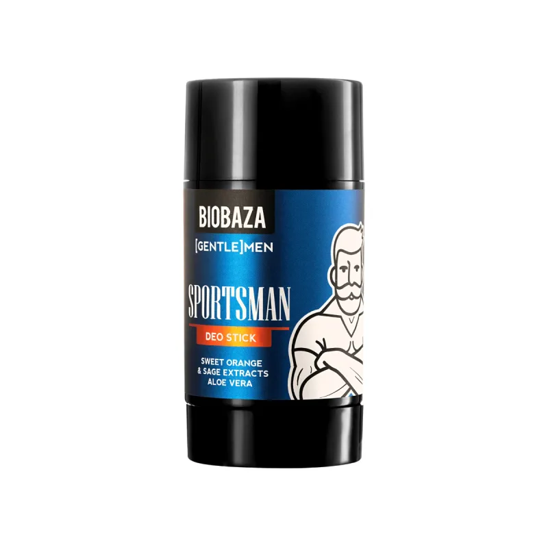 Deodorant stick pentru barbati cu Aloe Vera si Extract de portocala dulce & Salvie Sportsman, 50ml, Biobaza — preț și oferte