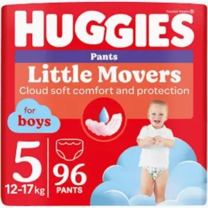 Scutece chilotel Little Movers Pants Mega Marimea 5 pentru baieti 12-17 kg, 96 bucati, Huggies