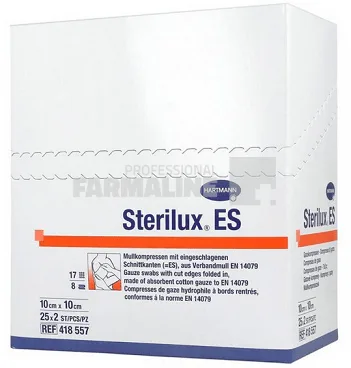 Hartmann Sterilux ES comprese din tifon 10 cm x 10 cm 25 bucati — preț și oferte