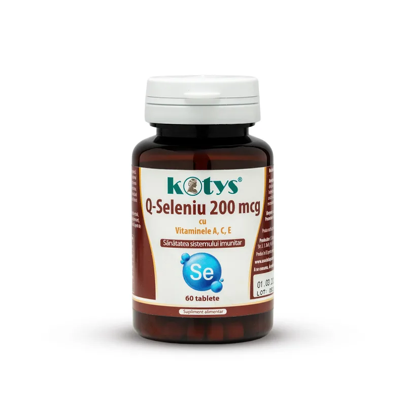 Q-Seleniu 200μg + Vitaminele A, C, E | 60 capsule | Kotys Produse Kotys — preț și oferte