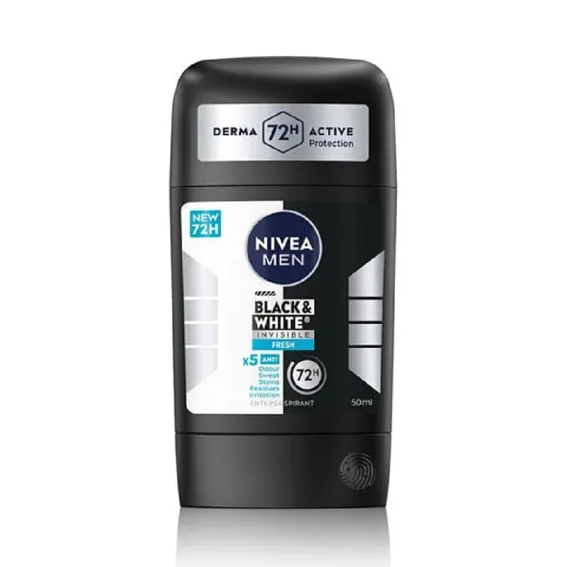 Deodorant stick pentru barbati Black & White Fresh, 50ml, Nivea — preț și oferte