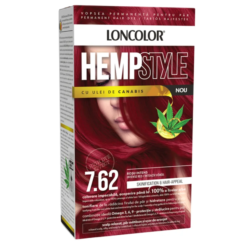 Vopsea de par permanenta Hempstyle Nr. 7.62, 110ml, Loncolor — preț și oferte