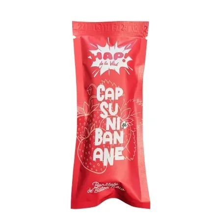 Baton Raw Vegan cu Căpșuni și Banane, 45 g, HAP de la Vlad — preț și oferte