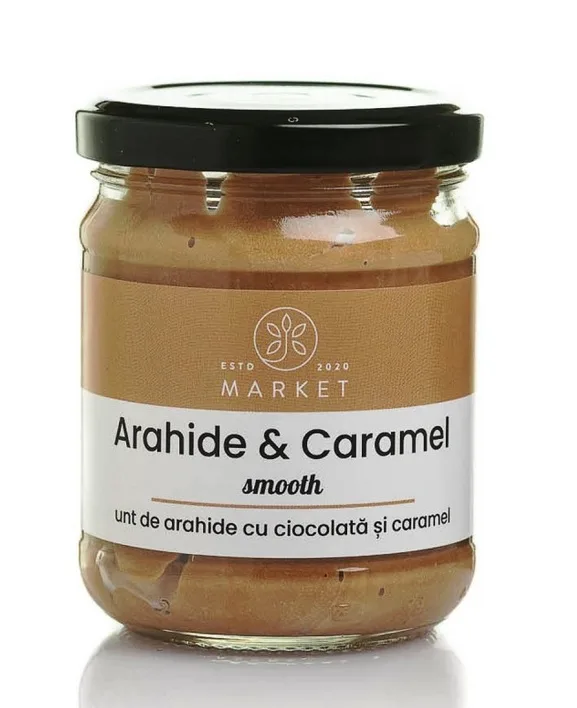 Unt de Arahide cu Ciocolată și Caramel, 170 g, Bio-Market — preț și oferte