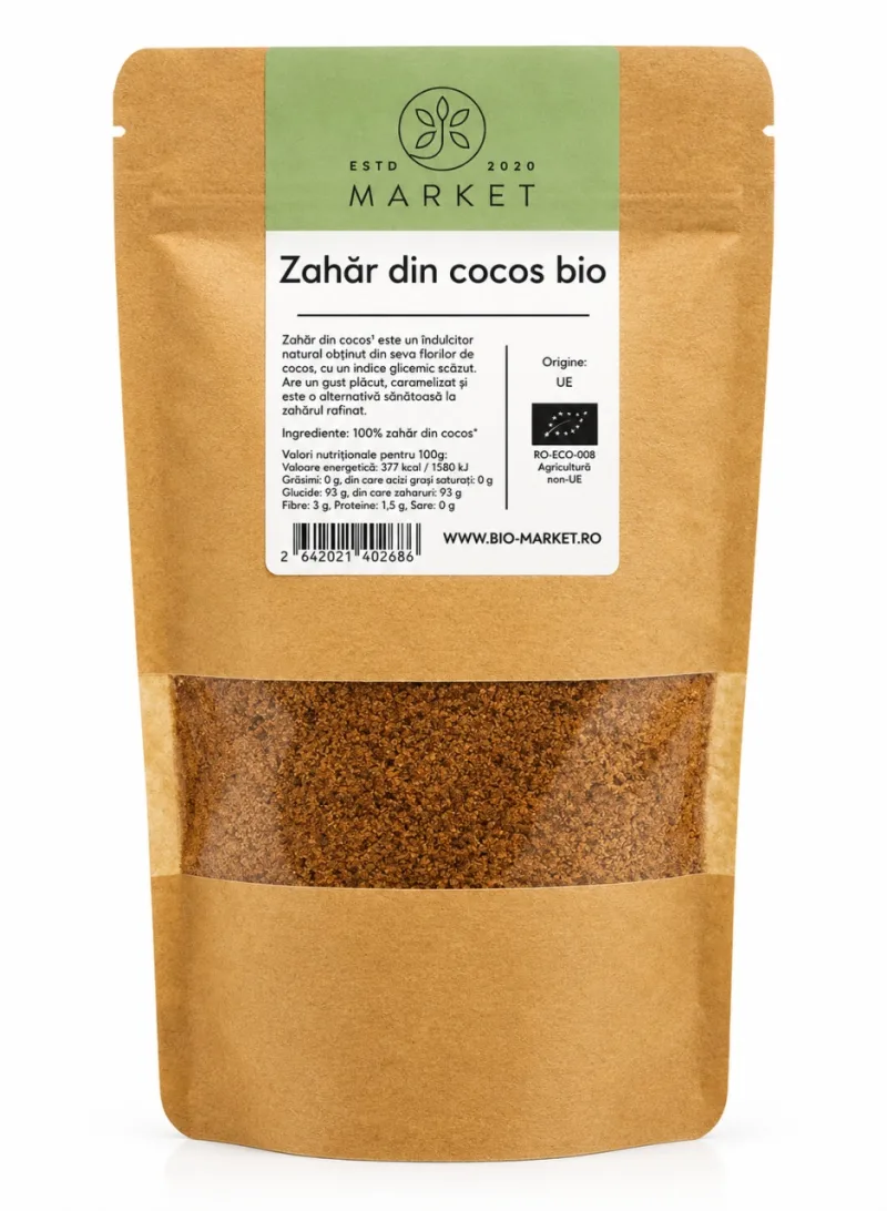 Zahăr din Cocos Bio, 250 g, Bio-Market — preț și oferte