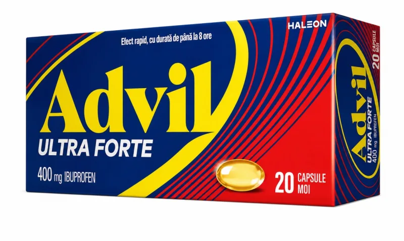 Advil Ultra Forte 400 mg, 20 Capsule Moi, Haleon România — preț și oferte