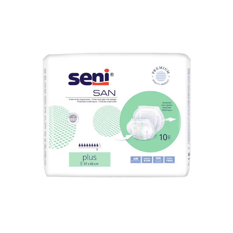 Absorbante cu forma anatomica Seni San Plus x 10 buc — preț și oferte