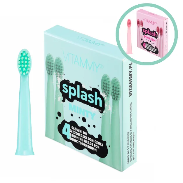Set 4 rezerve periuta de dinti VITAMMY Splash, Verde — preț și oferte