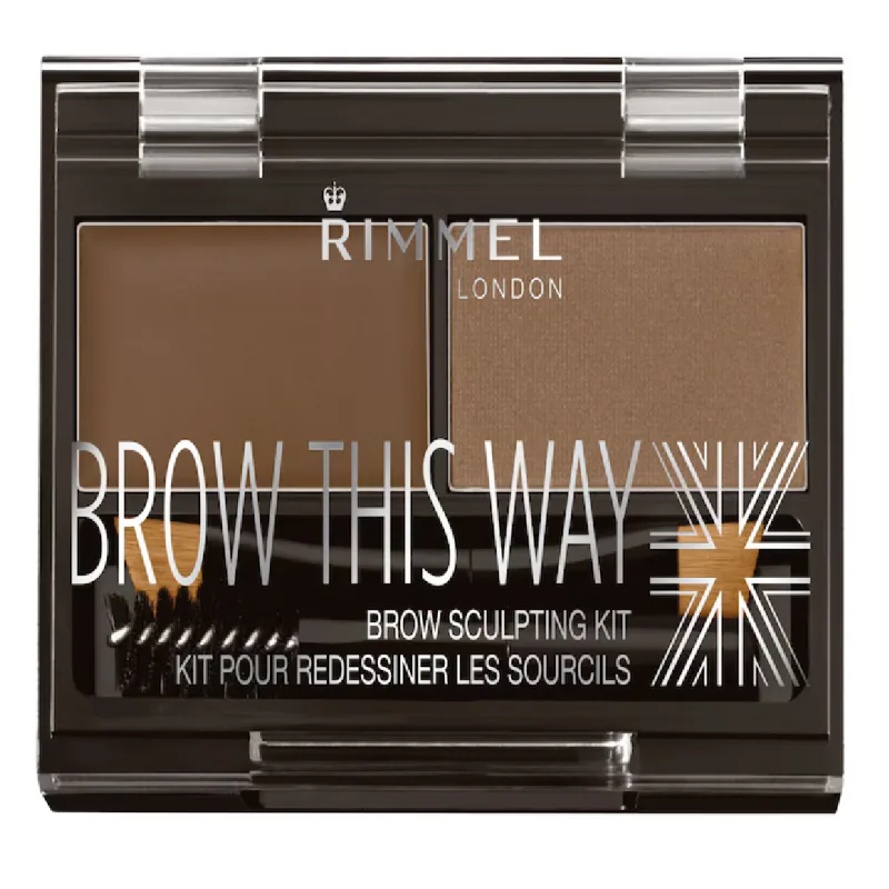 Kit pentru sprancene Brow This Way 002 Mid Brown, 2,4g, Rimmel London — preț și oferte