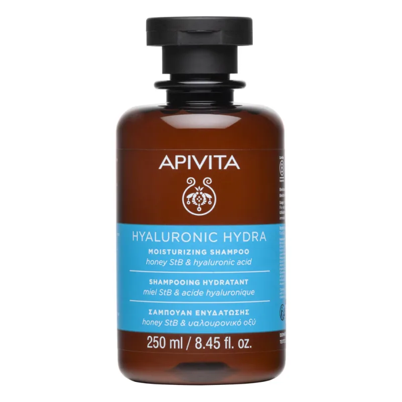 Sampon hidratant cu miere si acid hialuronic Hyaluronic Hydra, 250 ml, Apivita — preț și oferte