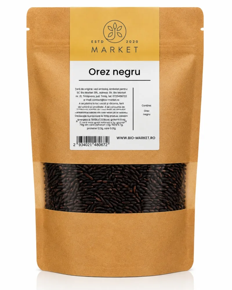 Orez negru, 500 g, Bio-Market — preț și oferte