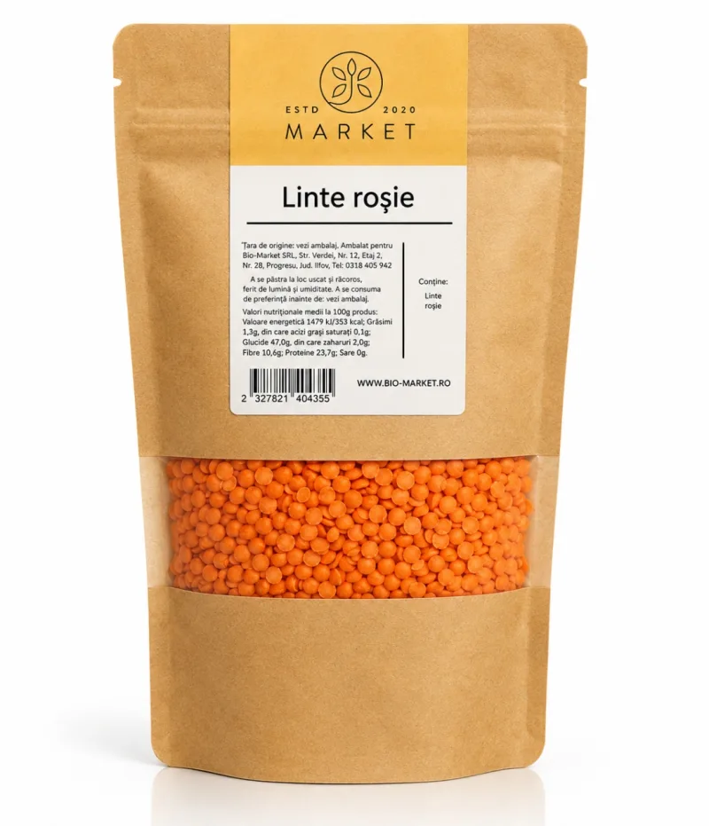 Linte roșie, 500 g, Bio-Market — preț și oferte
