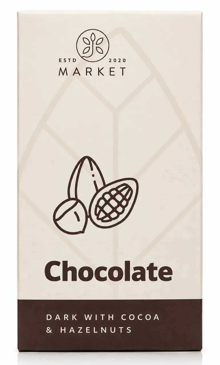Ciocolată artizanală neagră, 100 g, Bio-Market — preț și oferte