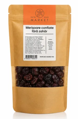 Merișoare confiate fără zahăr, 250 g, Bio-Market