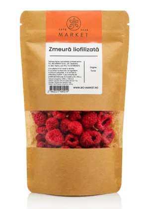 Zmeură liofilizată fără zahăr, 50 g, Bio-Market