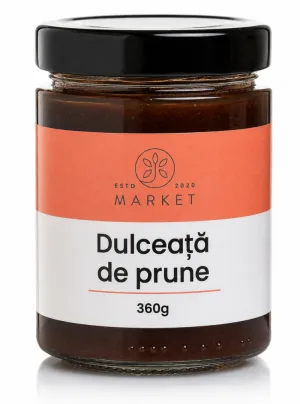 Dulceață de prune fără zahăr, 360 g, Bio-Market