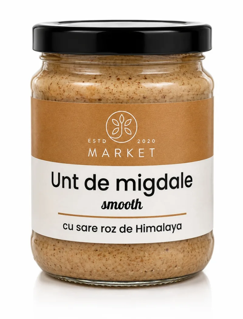 Unt de migdale usor sarat cu sare roz de Himalaya, 170g, Bio-Market — preț și oferte