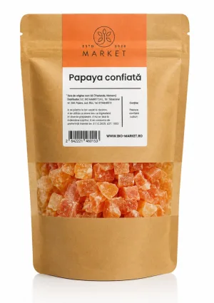 Papaya confiată, 250 g, Bio-Market