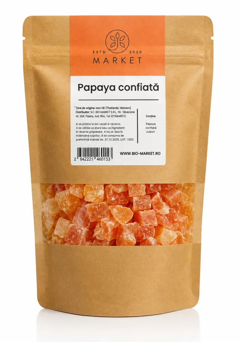 Papaya confiată, 250 g, Bio-Market — preț și oferte