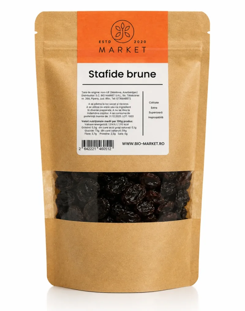 Stafide Brune, 500 g, Bio-Market — preț și oferte